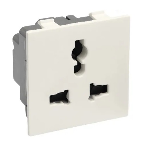 Legrand  Britzy 16 Amp - 3 Pin Combine Socket ,2 Module - White
